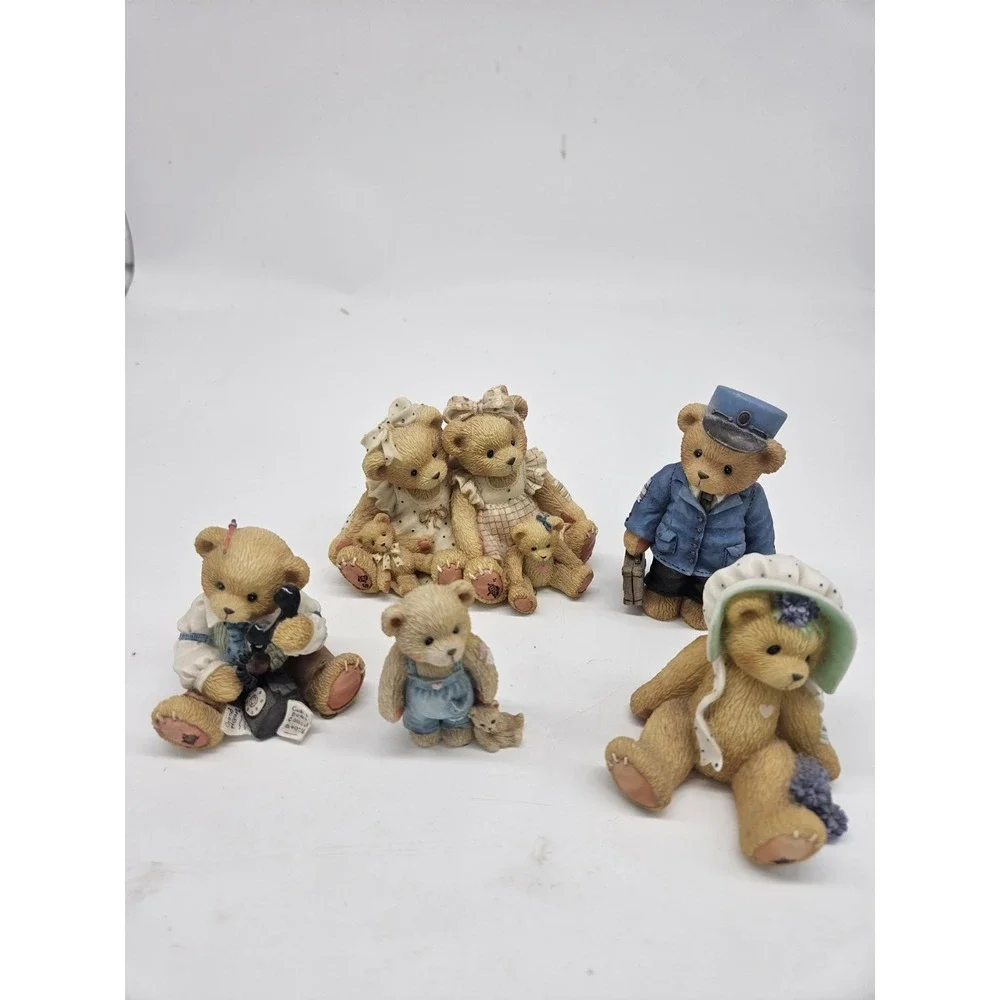 Lot Of 5 Vintage Cherished Teddies Bear Figurines